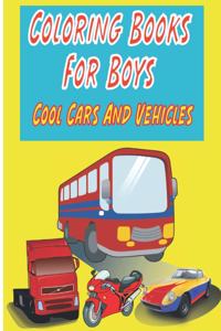 Coloring Books For Boys Cool Cars And Vehicles
