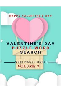 Happy Valentine's Day Valentine's Day Puzzle Word Search Word Puzzle Search Volume 7