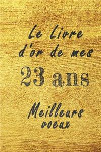 Le Livre d'Or de mes 23 ans meilleurs voeux carnet de note