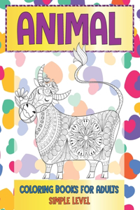 Coloring Books for Adults Animal Simple Level