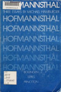 Hofmannsthal: Three Essays