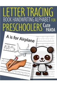 Letter Tracing Book Handwriting Alphabet for Preschoolers Cute Panda