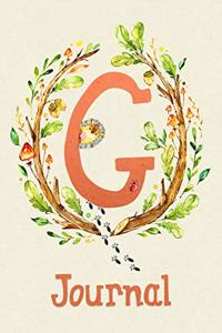 Cute Woodland Critter Journal with Initial