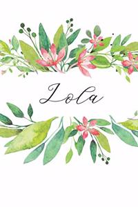 Lola: Cuaderno Personalizado Para Mujeres (Diario Con Nombre, Regalo Personalizado)