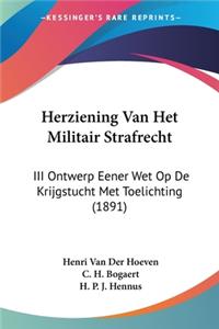 Herziening Van Het Militair Strafrecht