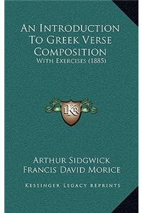 Introduction To Greek Verse Composition