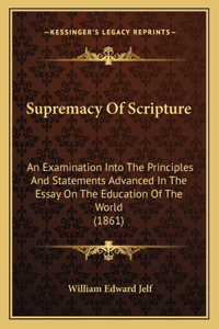 Supremacy Of Scripture
