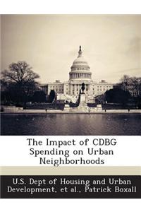 The Impact of Cdbg Spending on Urban Neighborhoods