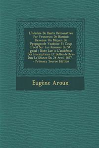 L'hérésie De Dante Démonstrée Par Francesca De Rimini