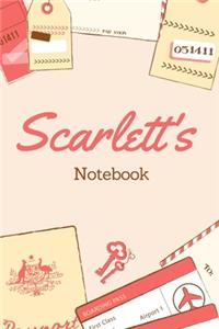 Scarlett First Name Scarlett Notebook