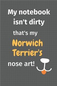 My notebook isn't dirty that's my Norwich Terrier's nose art