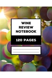 Wine Review Notepad for Wine Tasters