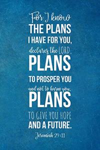 For I Know The Plans I Have For You Declares The Lord