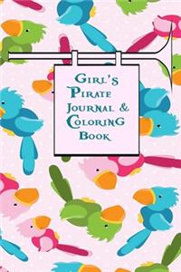 Girl's Pirate Journal & Coloring Book