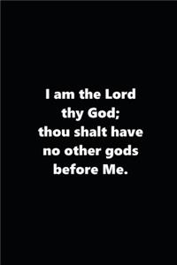 2020 Weekly Planner Religious Theme 1st Commandment Traditional Black White