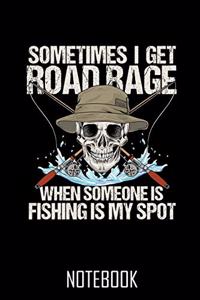 Roadrage Fishing - Notebook - Notizbuch - 100 Seiten - 100 Pages - Journal - Angeln