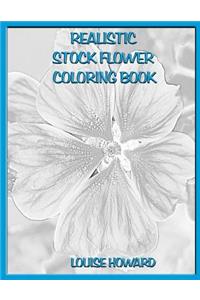 Realistic Stock Flower Coloring Book