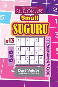 Sudoku Small Suguru - 200 Easy to Normal Puzzles 6x6 (Volume 13)