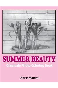 Summer Beauty Grayscale Photo Coloring Book