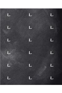 Monogram L School Composition Book Personalized Letter L Pattern 130 Pages