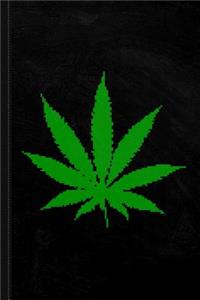 Cannabis Leaf 8-Bit Gamer 420 Weed Journal Notebook