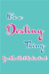 It's a Destiny Thing You Wouldn't Understand