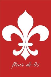 fleur-de-lis - Red Blank Notebook