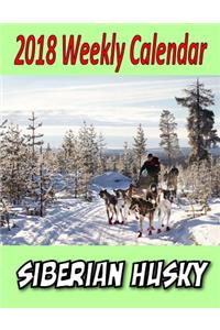 2018 Weekly Calendar Siberain Husky