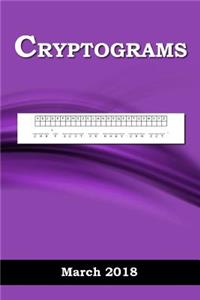 Cryptograms: March 2018