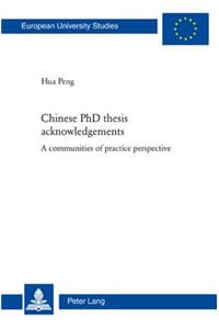 Chinese PhD Thesis Acknowledgements: A Communities of Practice Perspective