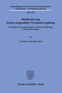 Ruckforderung Bereits Ausgezahlter Vorstandsvergutung