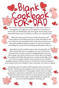 Blank Cookbook For Dad
