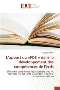 L'Apport Du Fos Dans Le Développement Des Compétences de Lécrit