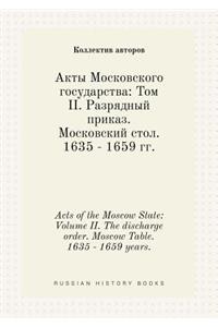 Acts of the Moscow State
