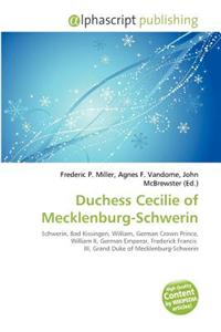 Duchess Cecilie of Mecklenburg-Schwerin