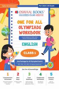 Oswaal One For All Olympiad Workbook Class 1 English For 2024-25 Exam