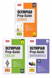 MTG Olympiad Prep-Guide Class-4 Mathematics, Science & English (Set of 3 Books) - For SOF 2025-26 Exam