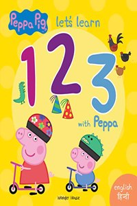 Peppa Board Book - Let's Learn 123 with Peppa - English & Hindi: Early Learning for Children