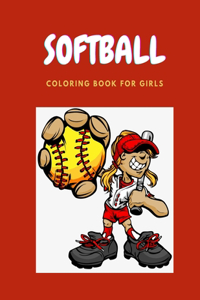 Softball Coloring Book For Girls