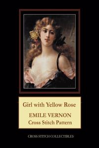 Girl with Yellow Rose: Emile Vernon Cross Stitch Pattern