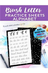 Brush Letter Alphabet Practice Sheets