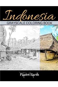 Indonesia Grayscale Coloring Book: Grayscale Coloring Book for Adults with Beautiful Images of Indonesia.