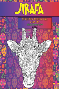 Libros de colorear para adultos - Animal - Bosque encantado - Jirafa