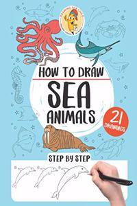 How to draw sea animals