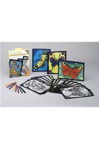 Butterflies Stained Glass Coloring Kit