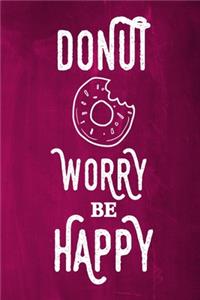 Chalkboard Journal - Donut Worry Be Happy (Pink)