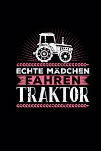 Echte Mädchen Fahren Traktor