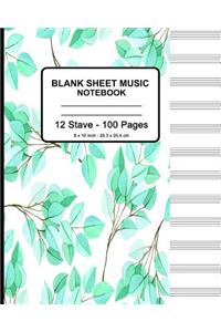 Blank Sheet Music Notebook
