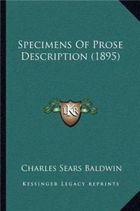 Specimens of Prose Description (1895)