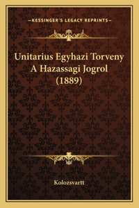 Unitarius Egyhazi Torveny A Hazassagi Jogrol (1889)